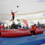 Olahraga Modern Bossaball Campuran Voli Dan Senam