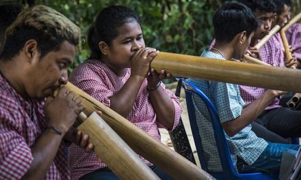 Perkusi Tiup Tradisional Atau Suling Bambu